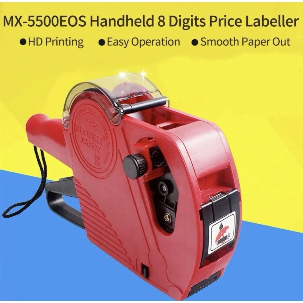 MX5500 EOS 8 Digits Price Tag Label Gun Labeller Red